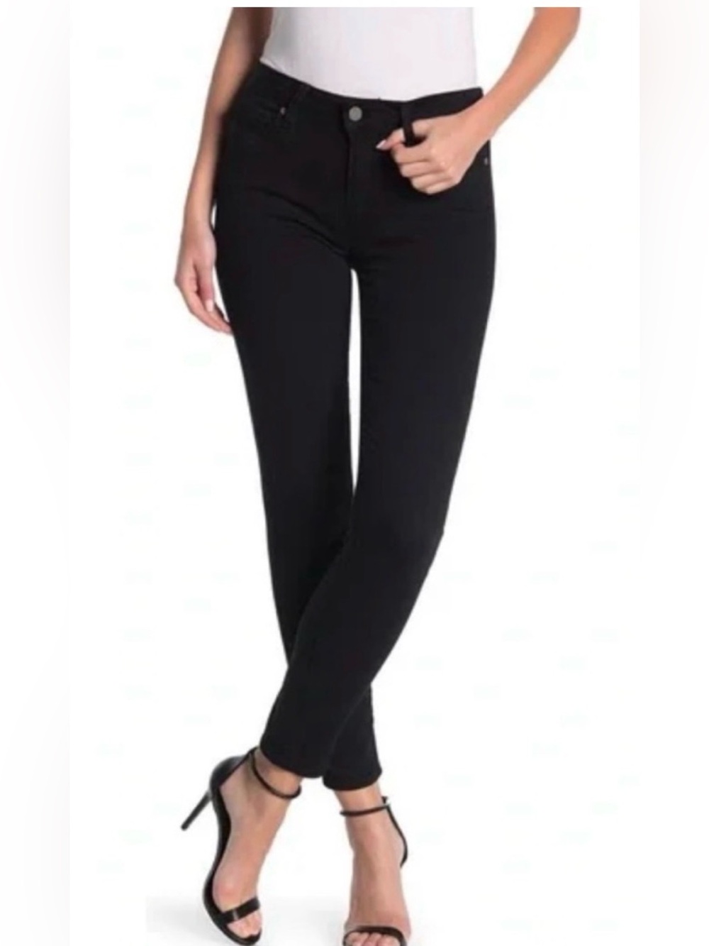 PAIGE Verdugo Black Skinny Jeans